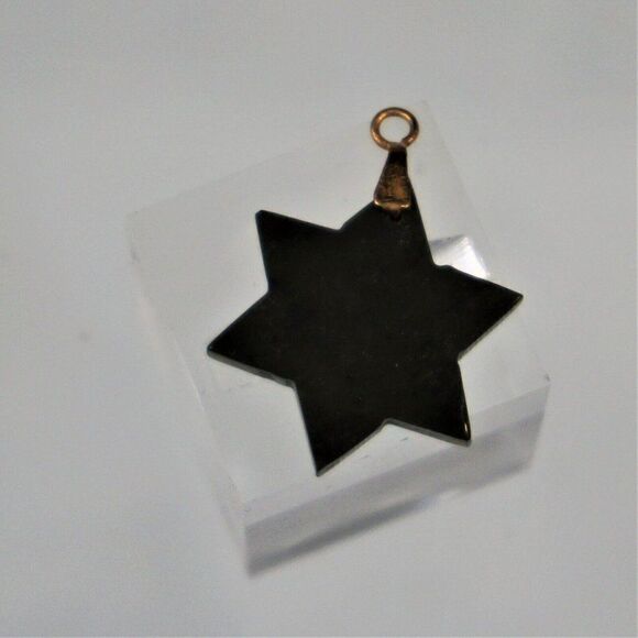 Star Of David Green Jadeite Pendant Jewish Judaica Judaism - Picture 1 of 3